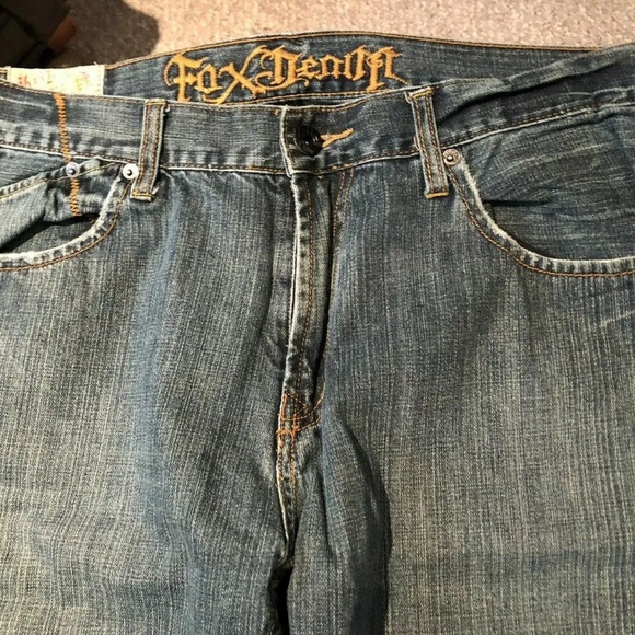Men's FOX DENIM Throttle Jeans Size 36x32 - Picture 3 of 11